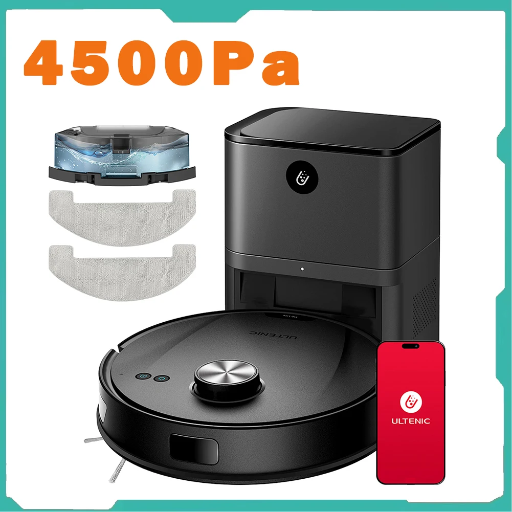 Ultenic T10 Lite Robot Vacuum Cleaner LiDAR Navigation 4500Pa Suction Self-empty Matrix Clean Up to 180min Runtime 2L Dustbin