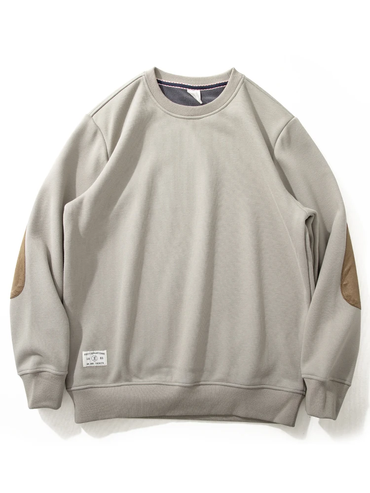 

Men's round Ne Fce Lined Sweatirt Casual Base Layer irt Autumn Winter Warmth Comfortable Long Sve Hoodie Jaet