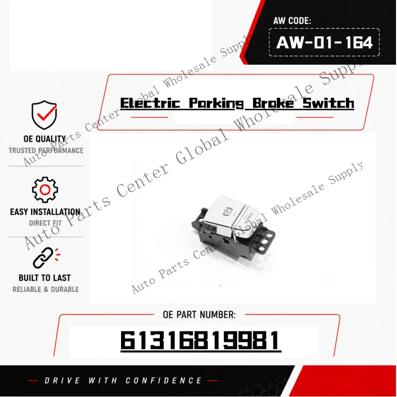 L+ Car Handbrake Button Parking Control Switch For BMW  G12 730Li 740Li 61316819981