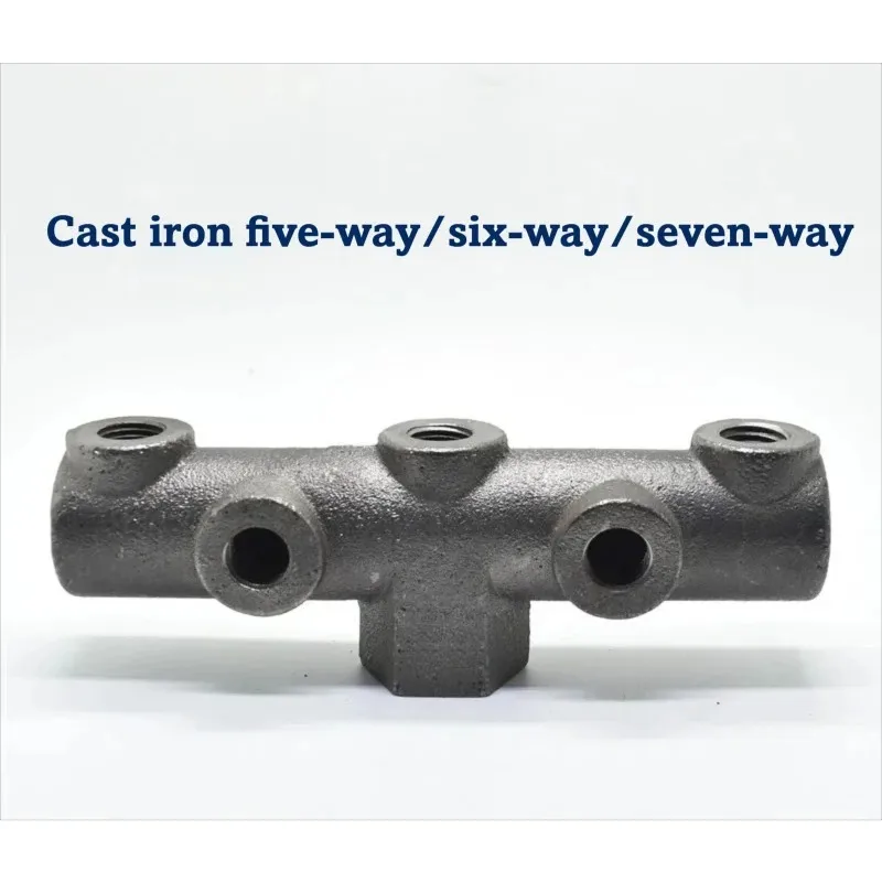 

Cast Iron Five Six Seven-way Air Pump Pressure Gauge for Air Compressor Iron