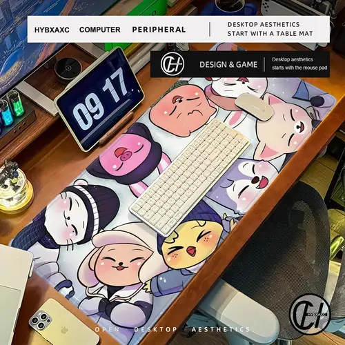Imagen 2 del producto Alfombrilla de ratón grande para juegos k-kpop Stray k-kids s-skzoos, alfombrilla de escritorio para gabinete de PC, decoración de escritorio, accesorios de oficina
