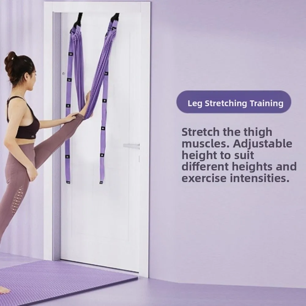 

Adjustable Women Aerial Yoga Strap Elastic Stretch Door Hanging Aerial Yoga Hammock Swing Anti-Gravity Resistance Auxiliary