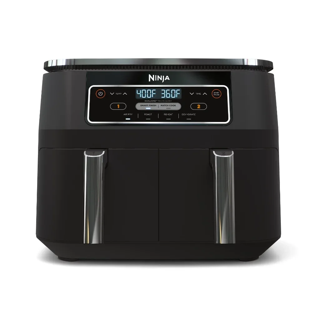 4 em 1 8 quart. Air Fryer com zona dupla, 2 cesta™Air Fryer Acessórios, Assado e Mais, Tecnologia