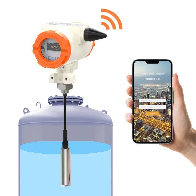 

Беспроводной передатчик LoRaWAN, дистанционный подводный измеритель уровня резервуара для воды 4G с питанием от батареи