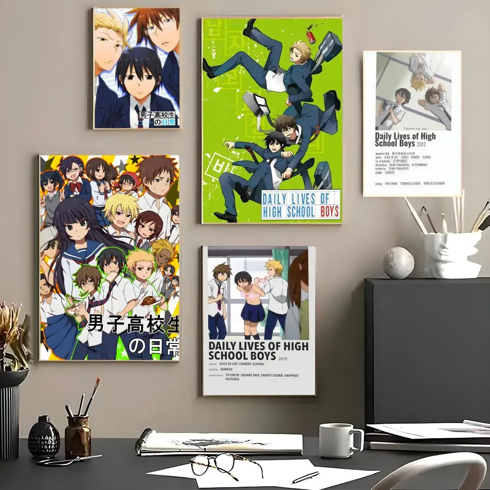 Anime - D-Dailys L-Lives o-of H-Highs S-Schools B-Boyss Poster Canvas Wall Art Poster for Bedroom Living Room Home Decoration