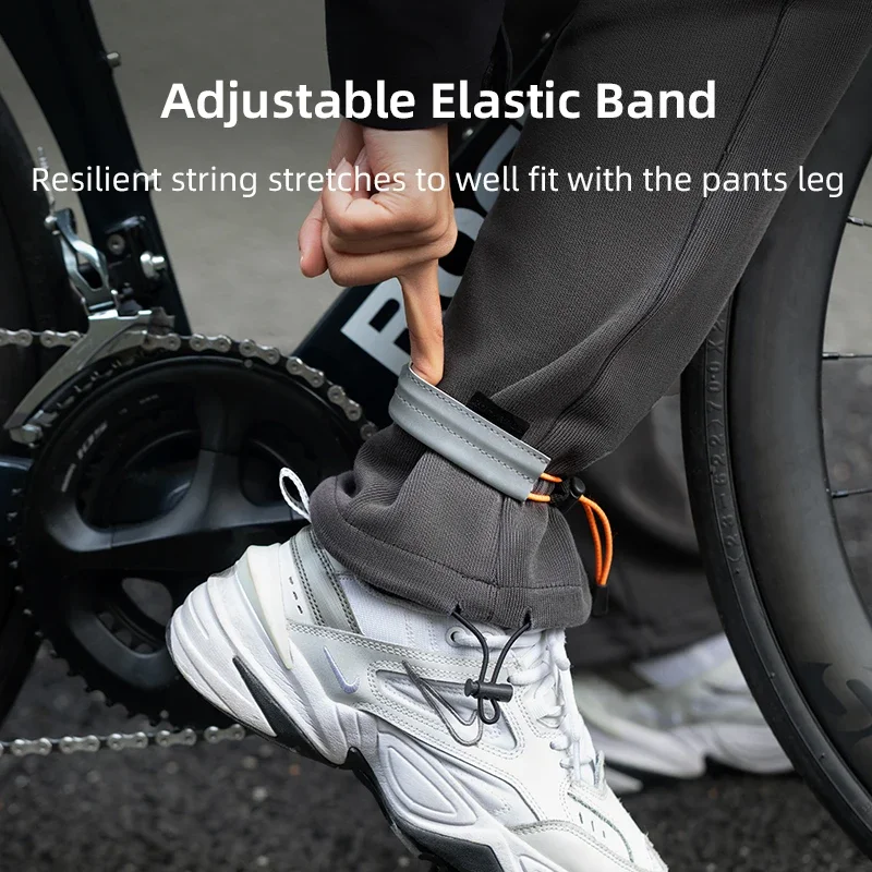 ROCKBROS Cycling Pants Leg Band Ankle Strap Adjustable Buckle Elastic Safety Protect Leg Clip Band Sports Cycling Trousers Bands