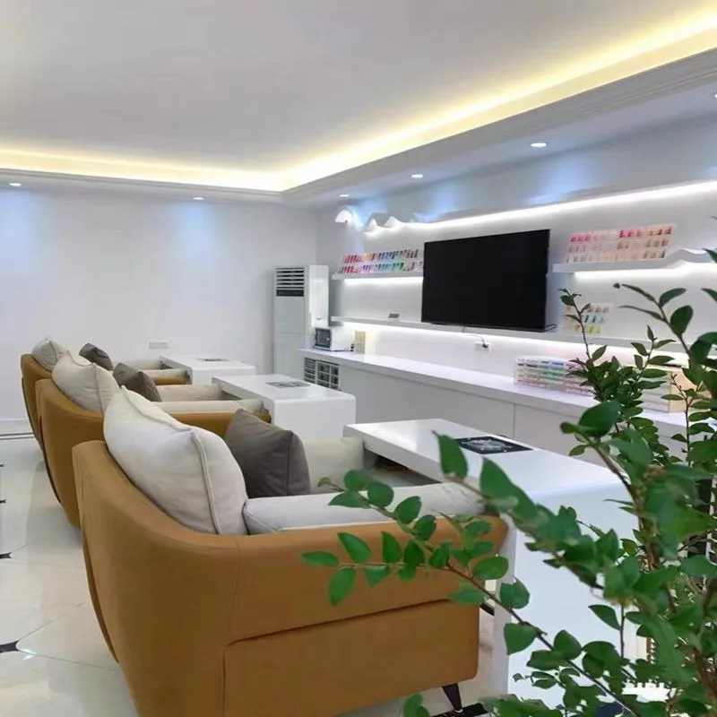 ميسا دي مانيكير كراسي التجميل الاستقبال مانيكير الجدول صالون مكتب مسمار التكنولوجيا اللوحي الغرور ماكياج مكتب Nageltisch