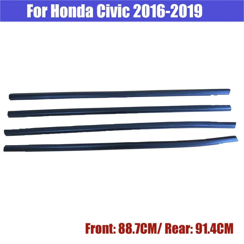 

Car Outside Window Weatherstrip Seal Belt Weather Strip Moulding Trim For Honda Civic 2016 2017 2018 2019 Auto Deco Accessories