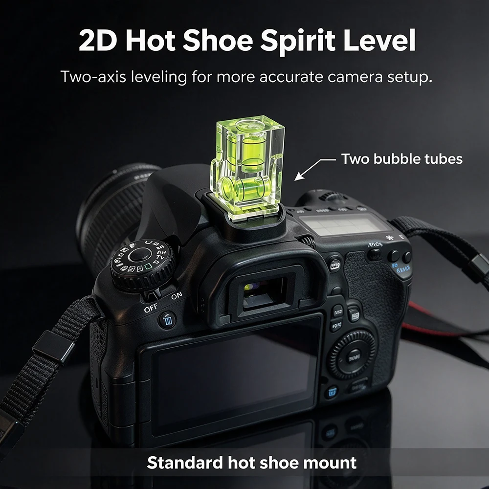Camera Hot Shoe Bubble Level Cap 3 Axis Spirit Level Cube Cover for Sony Nikon ZF Fuji Canon DSLR Camera Photography Accessories