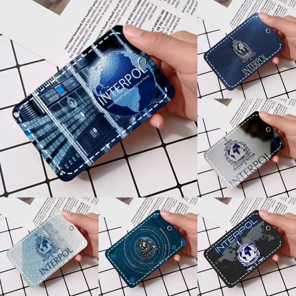 

Держатель для карт Interpol, подходит для кредитных карт, проездных билетов, прямоугольный брелок из мягкой кожи, защитный чехол