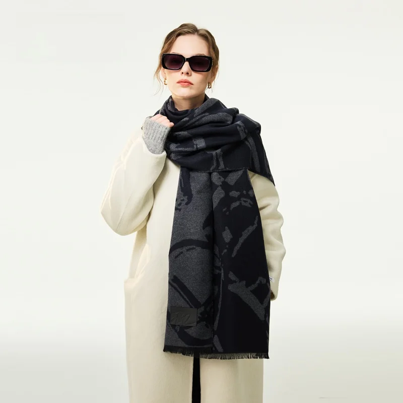 elle-women's-faionable-double-color-tassel-scarf-warm-casual-winter-scarf-versatile-oulder-wrap-scarf-polyester-fiber