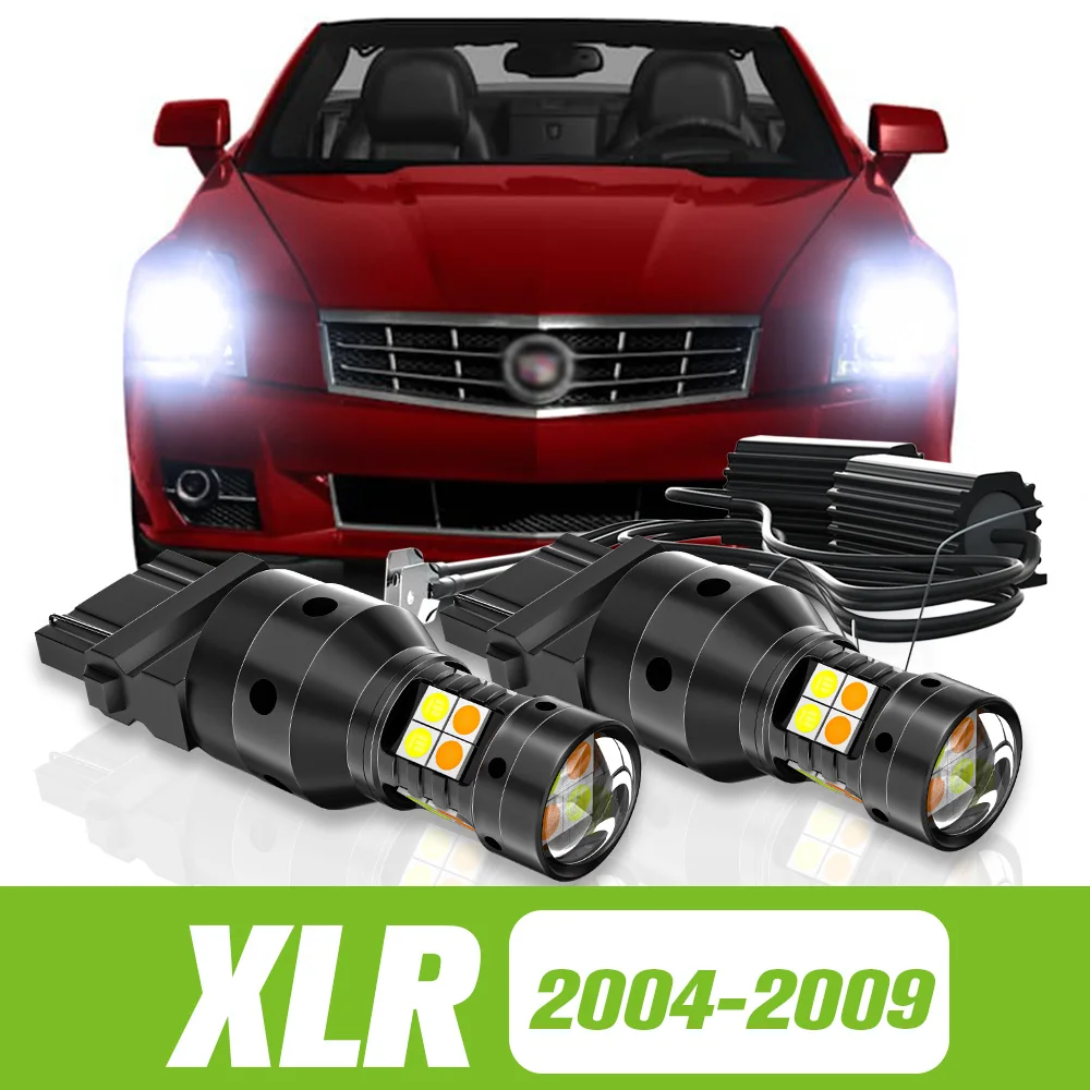 

2pcs For Cadillac XLR 2004-2009 Dual Mode LED Turn Signal+Daytime Running Light DRL 2005 2006 2007 2008 Accessories