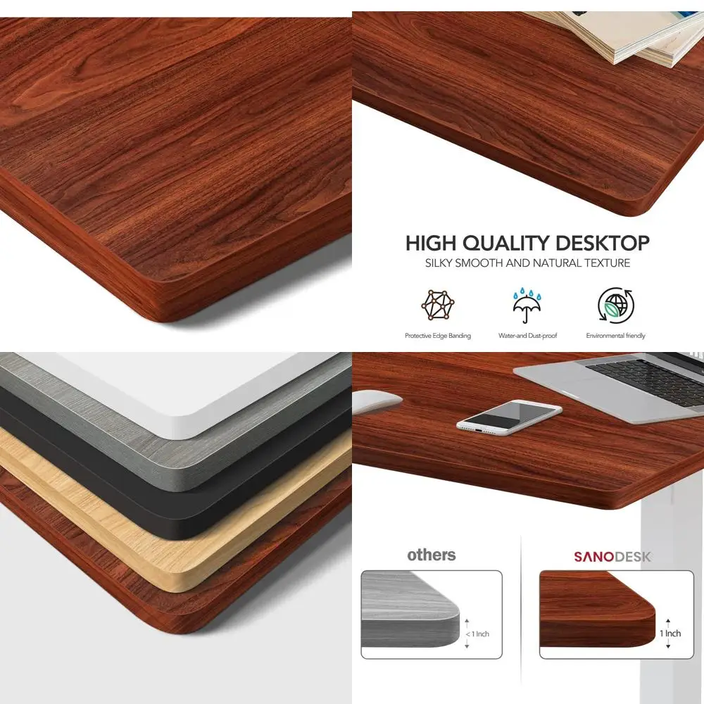 

DIY 40x24 Inch Solid Pale Wood Standing Desk or Home Office Desk with 1 Thick Top