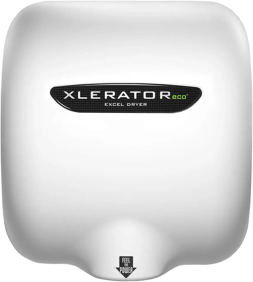 Dryer XLERATOReco XL-BW-ECO Hand Dryer, No Heat, White Thermoset Resin (BMC) Cover, Automatic Sensor, Surface Mounted, LEE