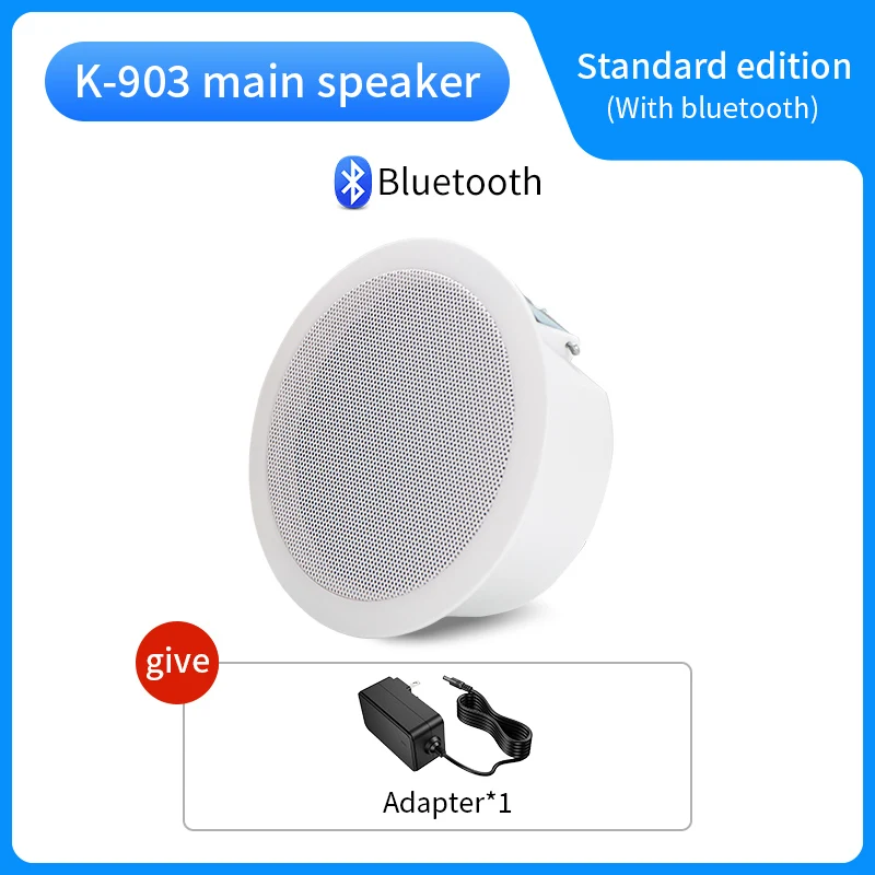 Oupushi Bluetooth-Lautsprecher, Decke, 6,5 Zoll, Wandlautsprecher, 10 W, Heim-Audio, mobiler Lautsprecher, weiße Dachlautsprecher, PA-System