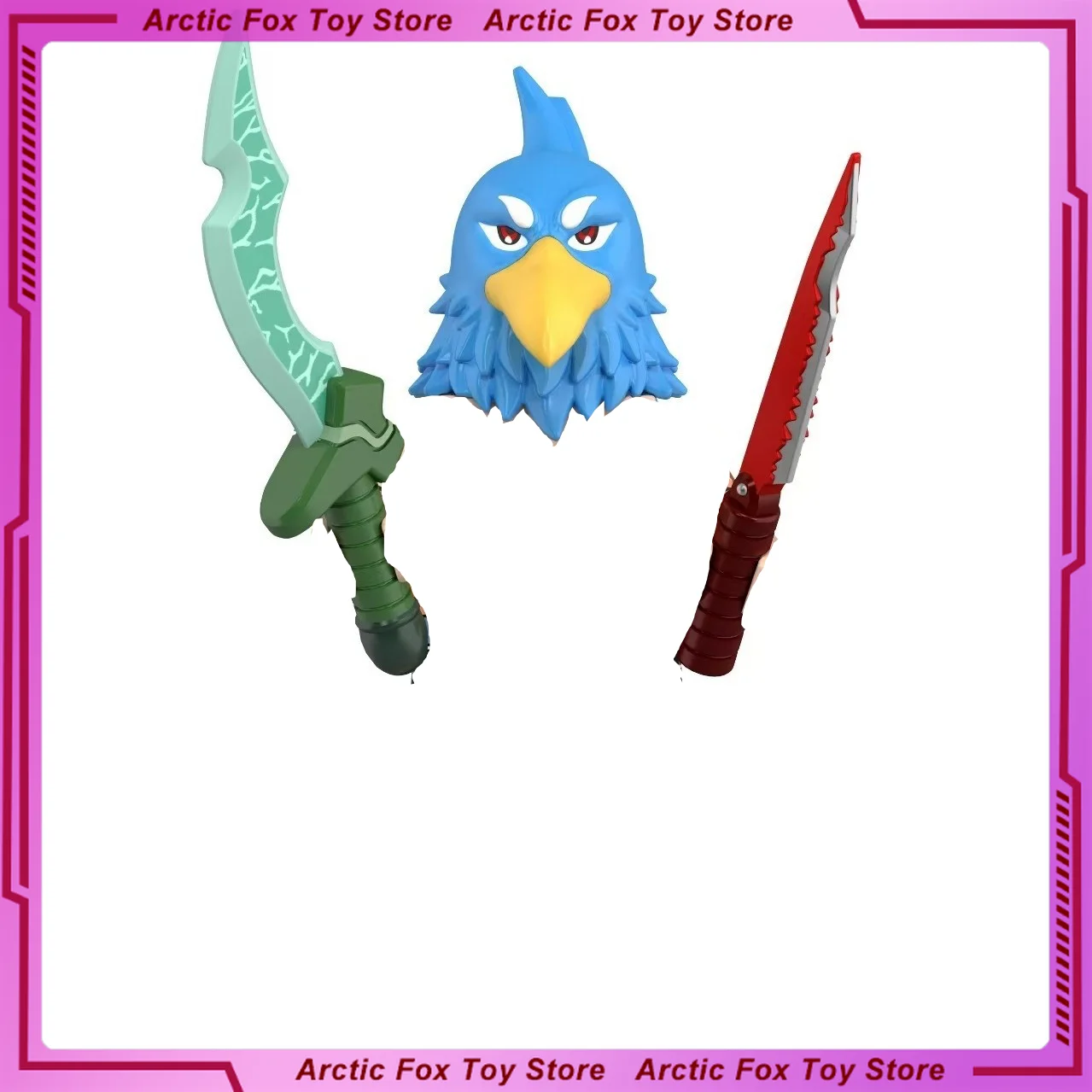 

Shangri La Frontier Sunraku Blue Bird Head Человек в сборе Аниме Фигурка ПВХ Модель Украшения Строительные блоки Подарок на день рождения Игрушки для детей