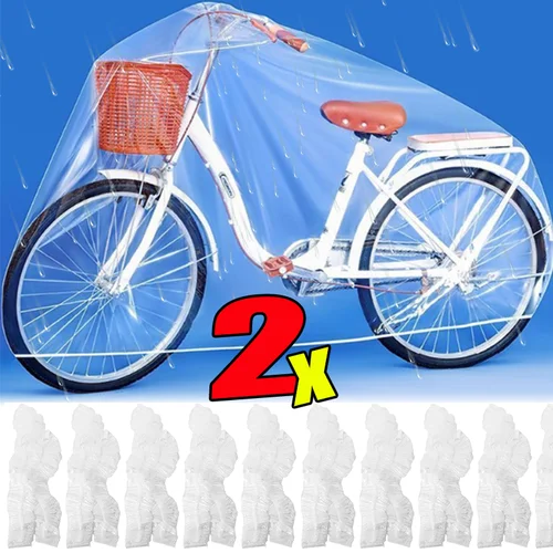 Cubierta transparente para bicicleta, protección impermeable contra el polvo para motocicleta, bicicleta eléctrica, resistente a los rayos UV, ligera, portátil para almacenamiento al aire libre