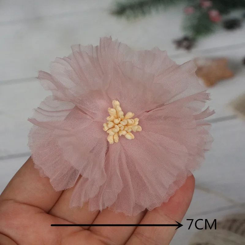 10 Teile/los Rosa Serie Mix Stile Set Chiffon Stoff Blumen Für Hochzeit Kleid Hut Schuhe Dekoration – Detail 3