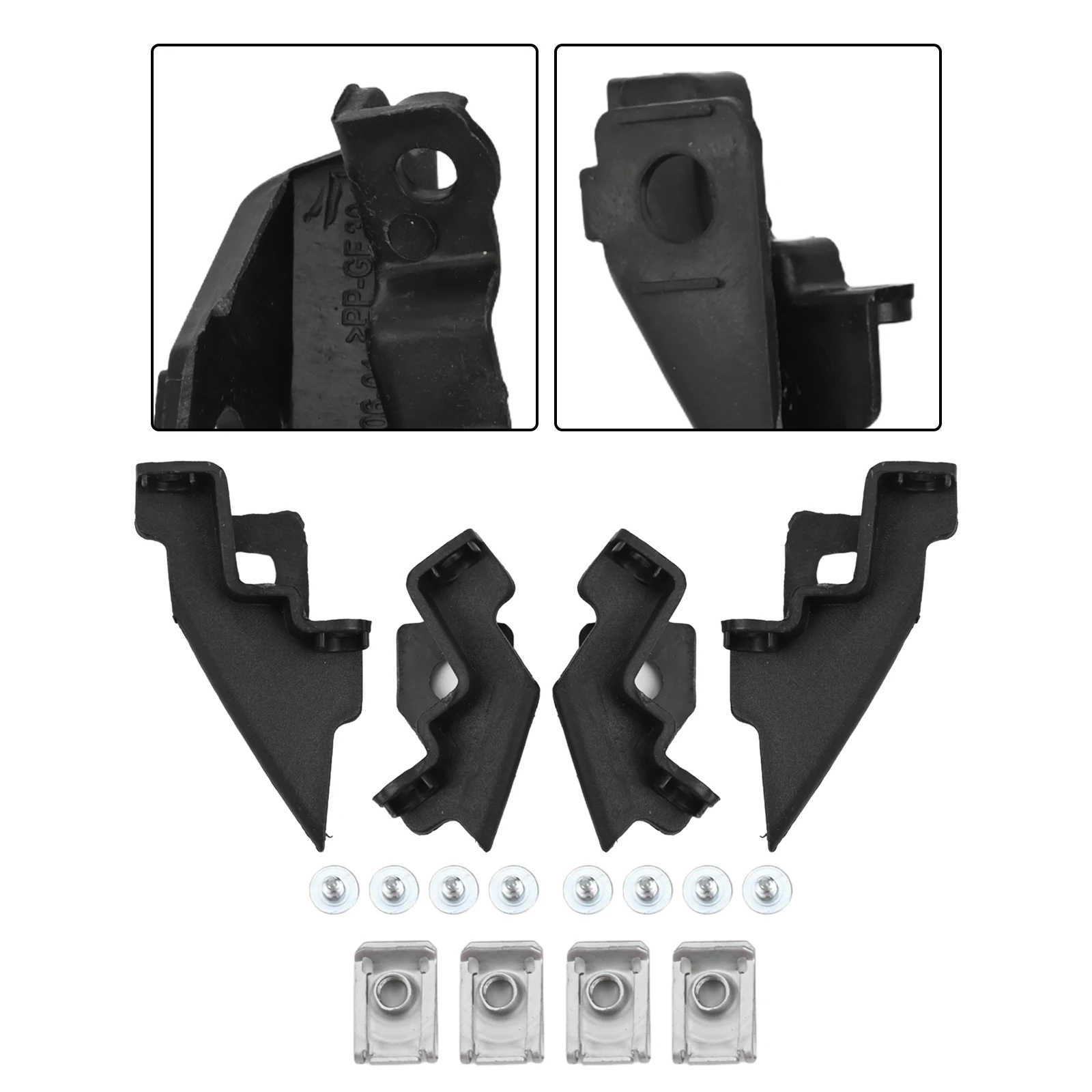 Headlight Bracket Clip Repair Set for Polo 2009 2017 Includes 4 Clips and 8 Screws Part Numbers 6R0998225 and 6R0998226