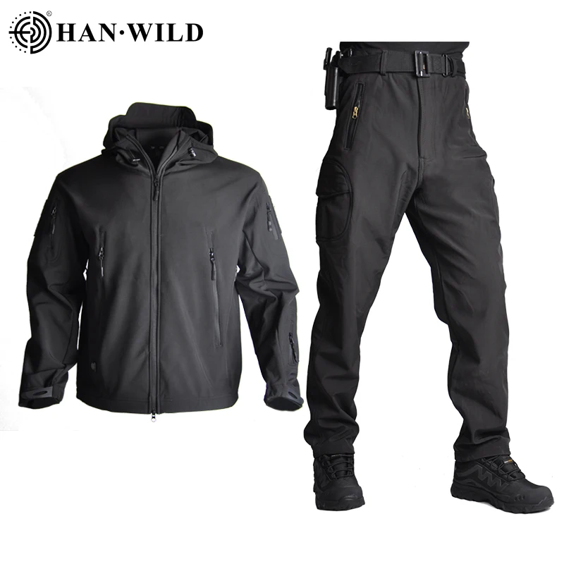 

Airsoft Jackets Hiking Jacket Men Clothing Winter Tactical Pants Soft Fleece Hunting Pant Warmth Combat Uniform Windbreaker