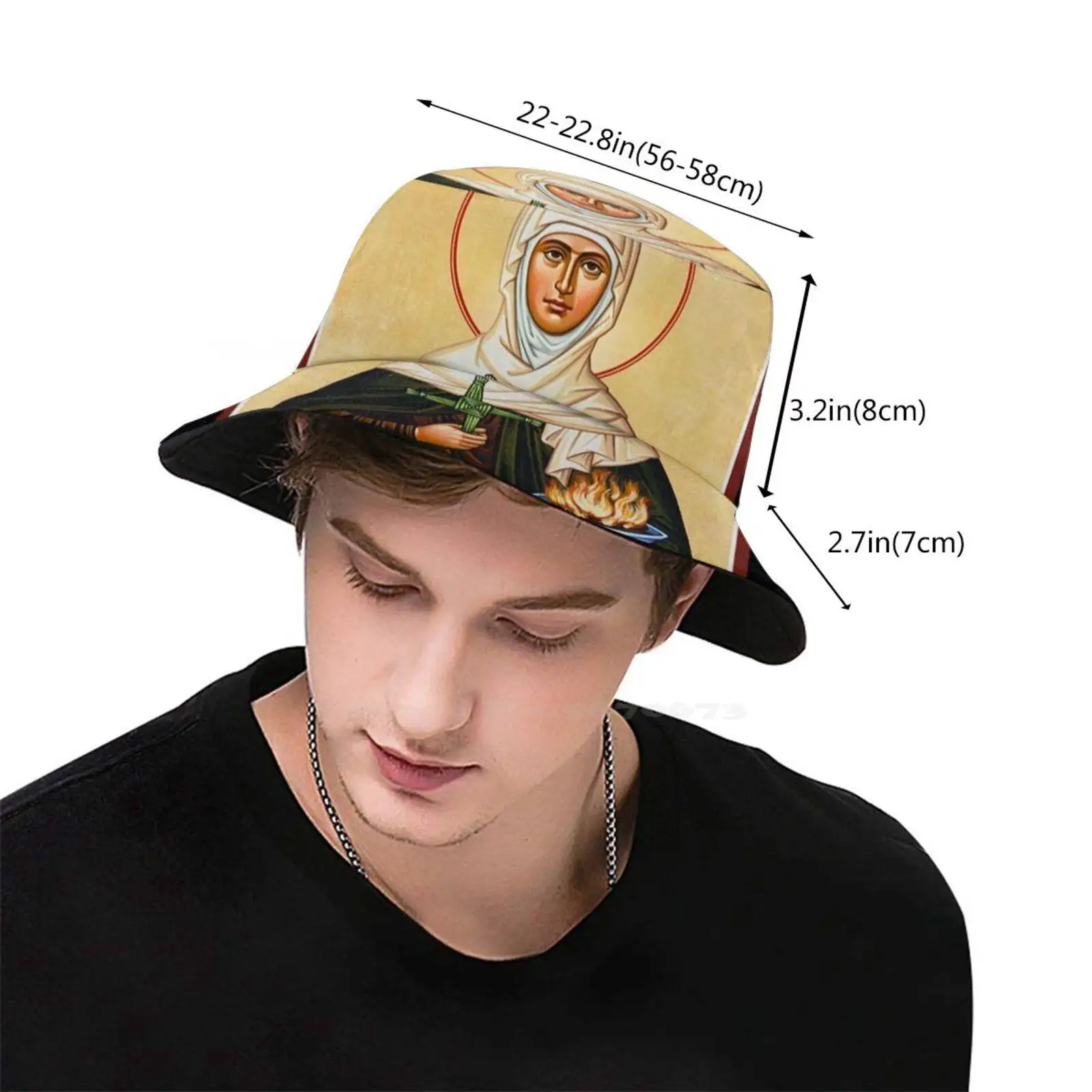 Saint Brigid Of Kildare Mother Saint Of Ireland Unisex Summer Outdoor Sunscreen Hat Cap Saint Brigid St Brigid Ireland image 3