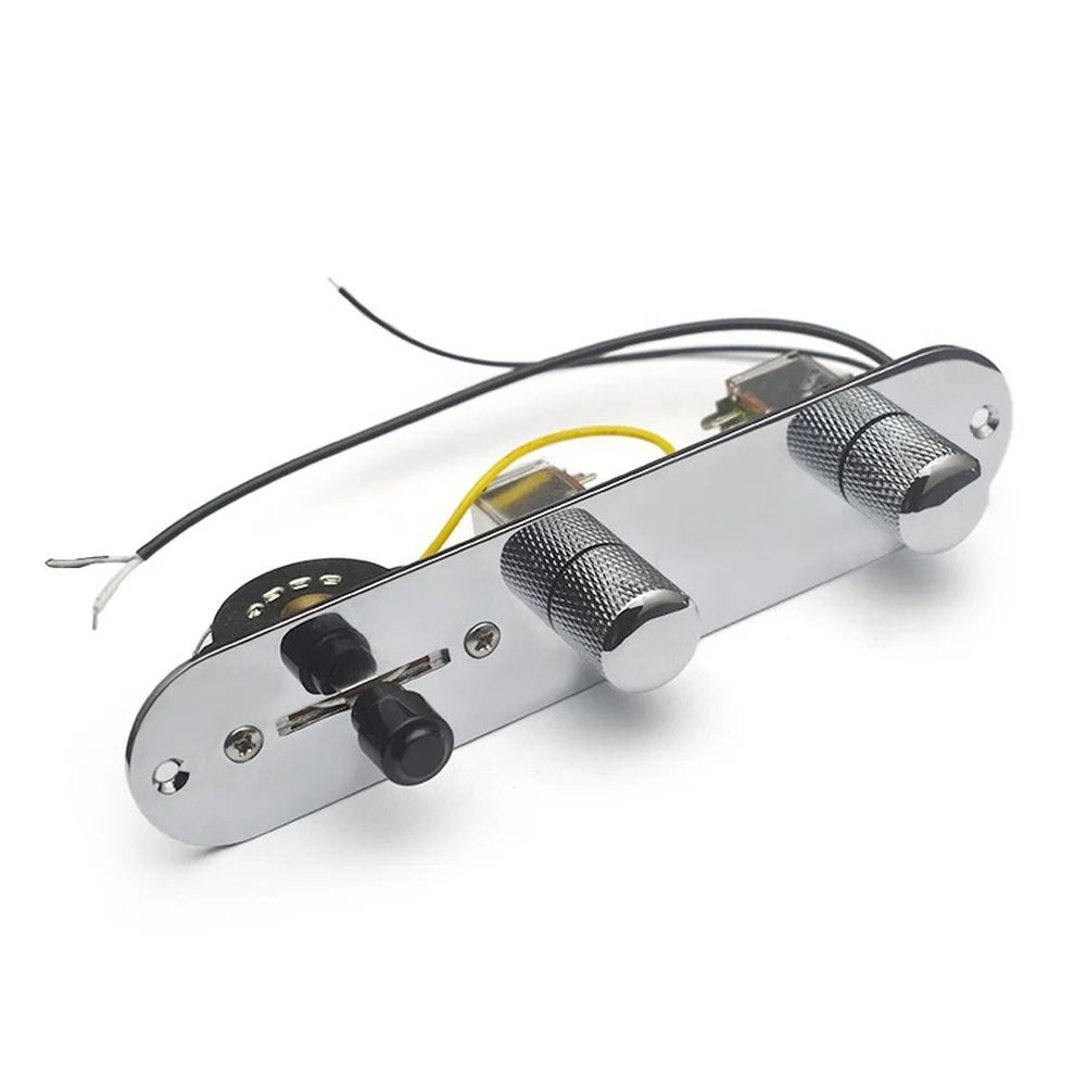 Guitar Dual Coil Control Plate with 250K Push Pull Potentiometer for Tone Shaping and Volume Control in Passive Circuits