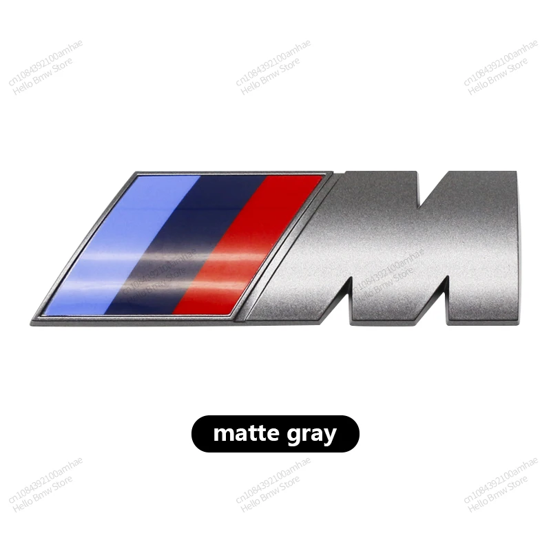 For BMW M LOGO Fender Emblem Badge Rear Trunk Badge 1 3 5 7 Series X1 X3 X5 X6 M Sports Sticker Car Accessories Sticker Styling