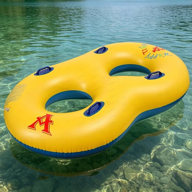 Inflatable Double Figure‑8 Float Summer Pool Floating Bed Water Toy Swimming Aid for Beach Pool Water Party