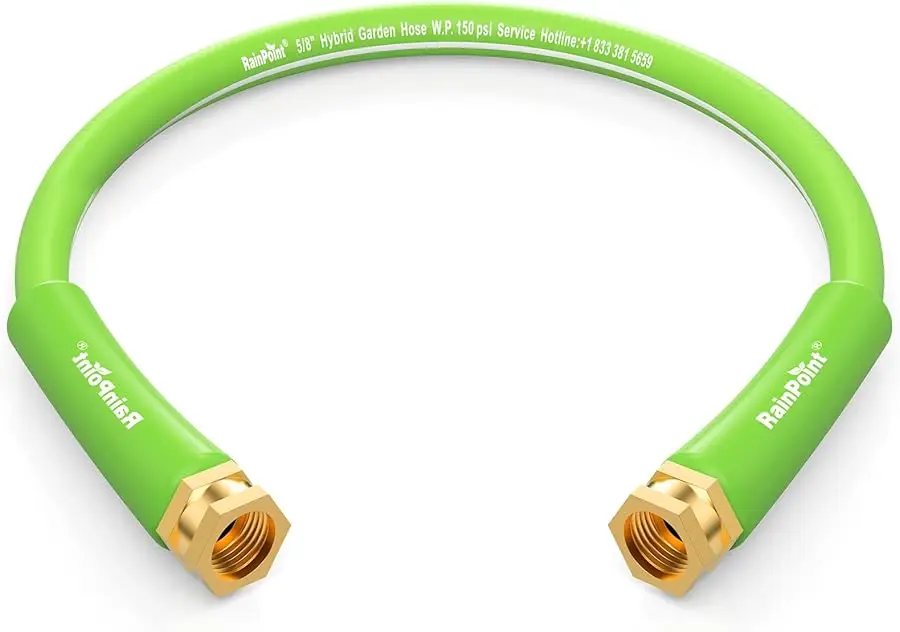 

Leader Garden Hose 3ft - Lightweight Water Hose - Flexible, Heavy Duty, Hybrid Rubber, with Female to Female Fittings