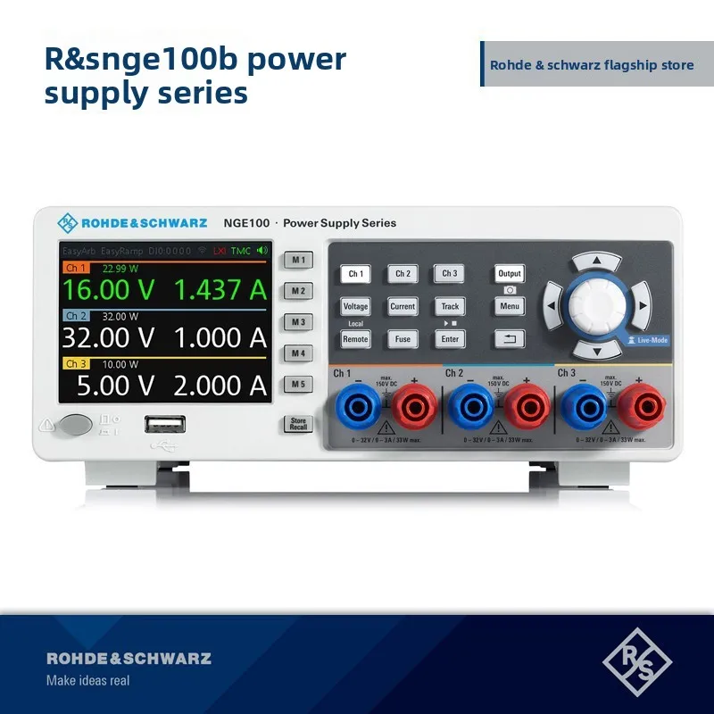 Rohde & Schwarz Instrumentation NGE100B DC Power Supply 100W 32V 3A 2/3 Channel Made in Germany for R&D & Production Testing