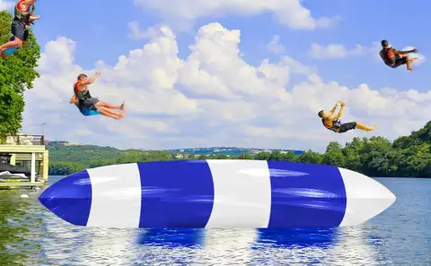 Water Jump Pillow Catapult Inflatable Jumping Blob 6x3m PVC Inflatable Water Blob Bouncing Bag Water