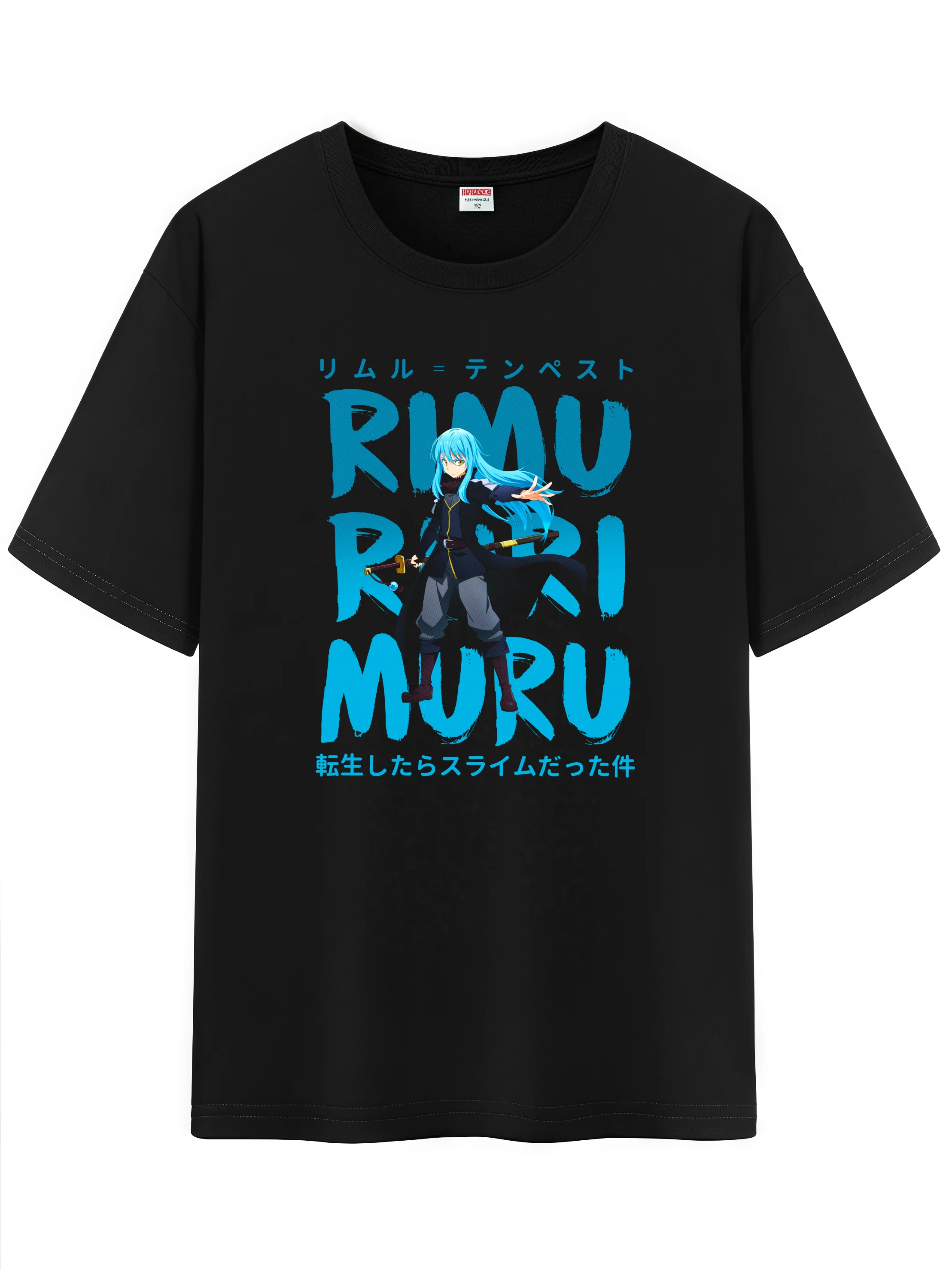 

Хлопковая футболка унисекс с рисунком аниме-персонажа, футболка с короткими рукавами «Каждай время, я перевоплотился в слизь»