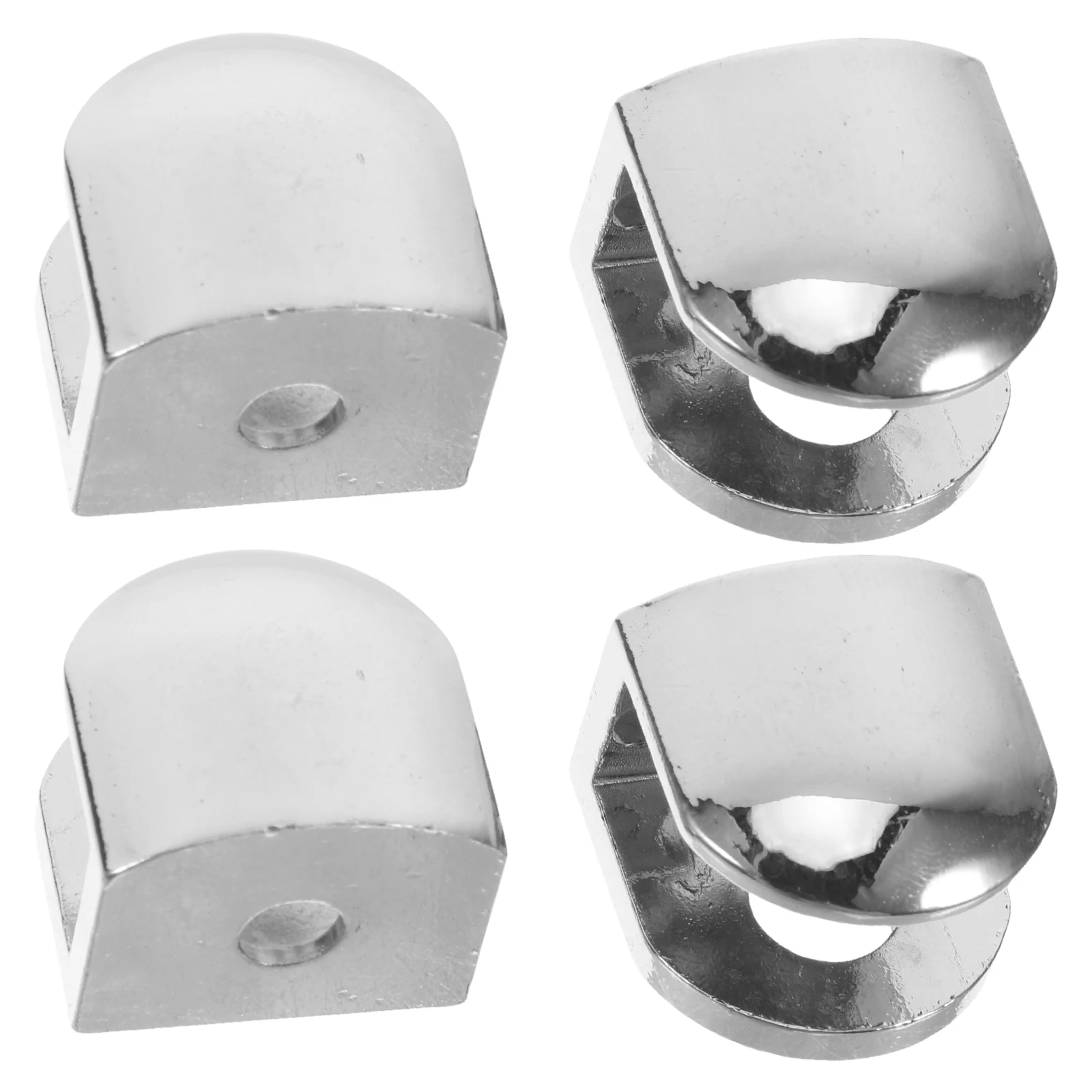 

4pcs Glass Shelf Fixing Clips Zinc Alloy Adjustable Brackets Silver Tile Clamp Metal Hardware Mount Wall Shelves Bracket Shower