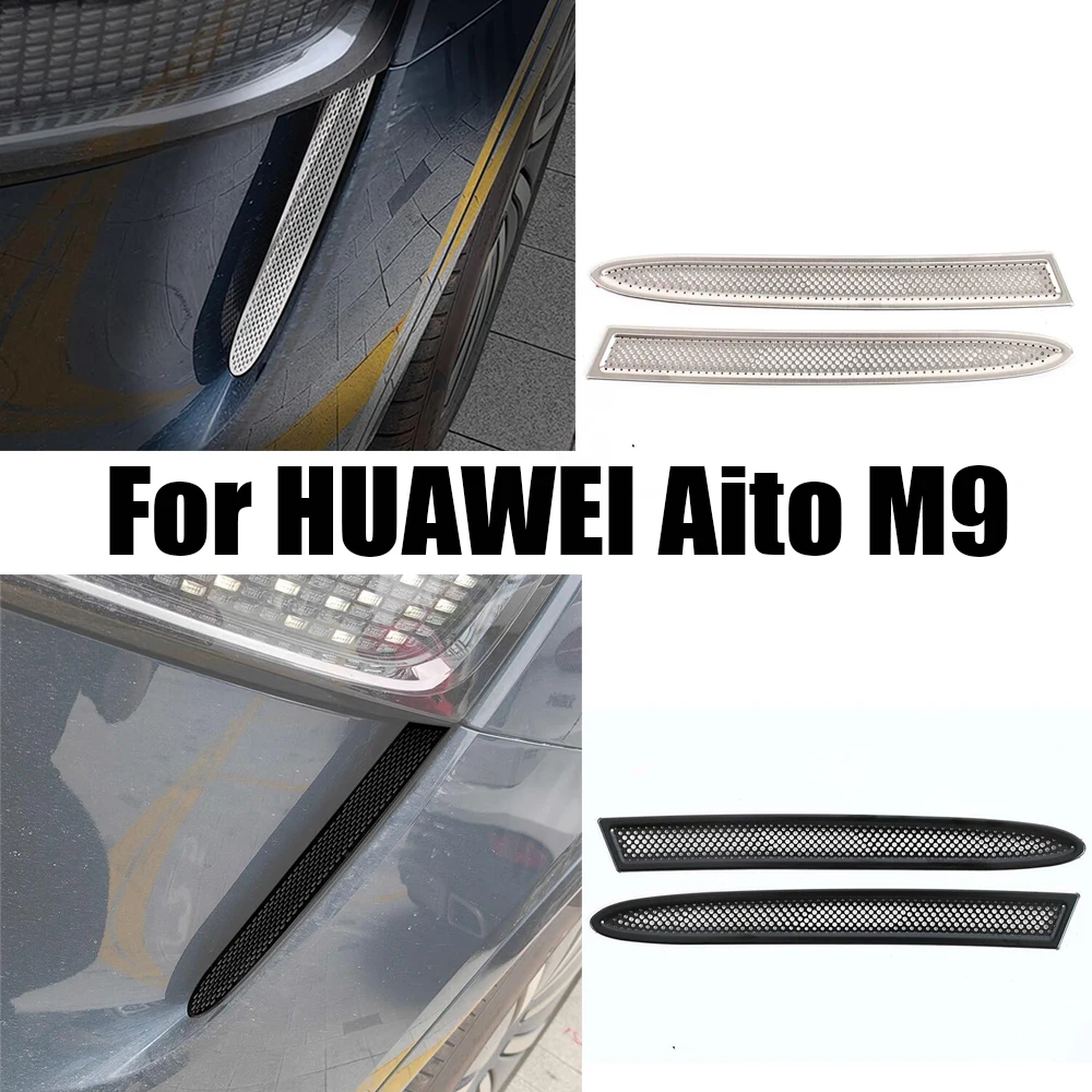 

For HUAWEI AITO M9 2024 2025 Stainless Front Fog Light Air Vent Cover Decoration Bright Strip Accessories