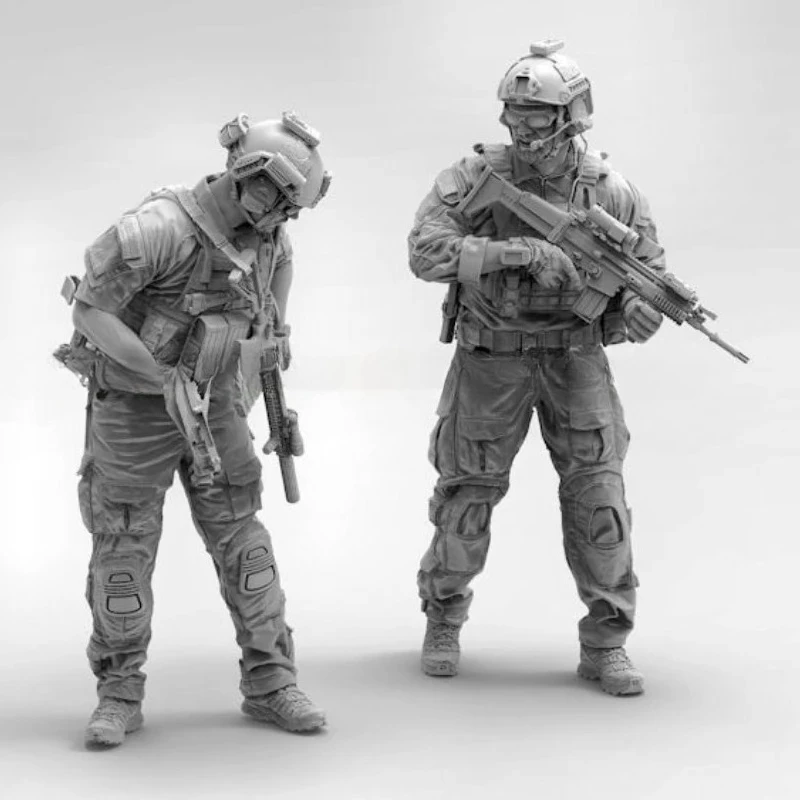 1/35 Scale Resin Figure Model Kit 2 Figures US Special Forces Team Military Hobby Miniatures Unassambled and Unpainted Kit