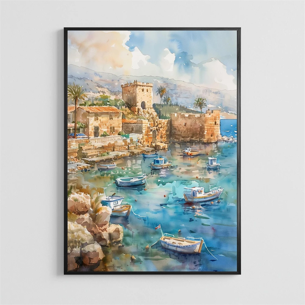 ベトナム水彩ポスター東南アジア旅行アートプリントバルセロナス - Home Decor Vietnam のレビューと価格