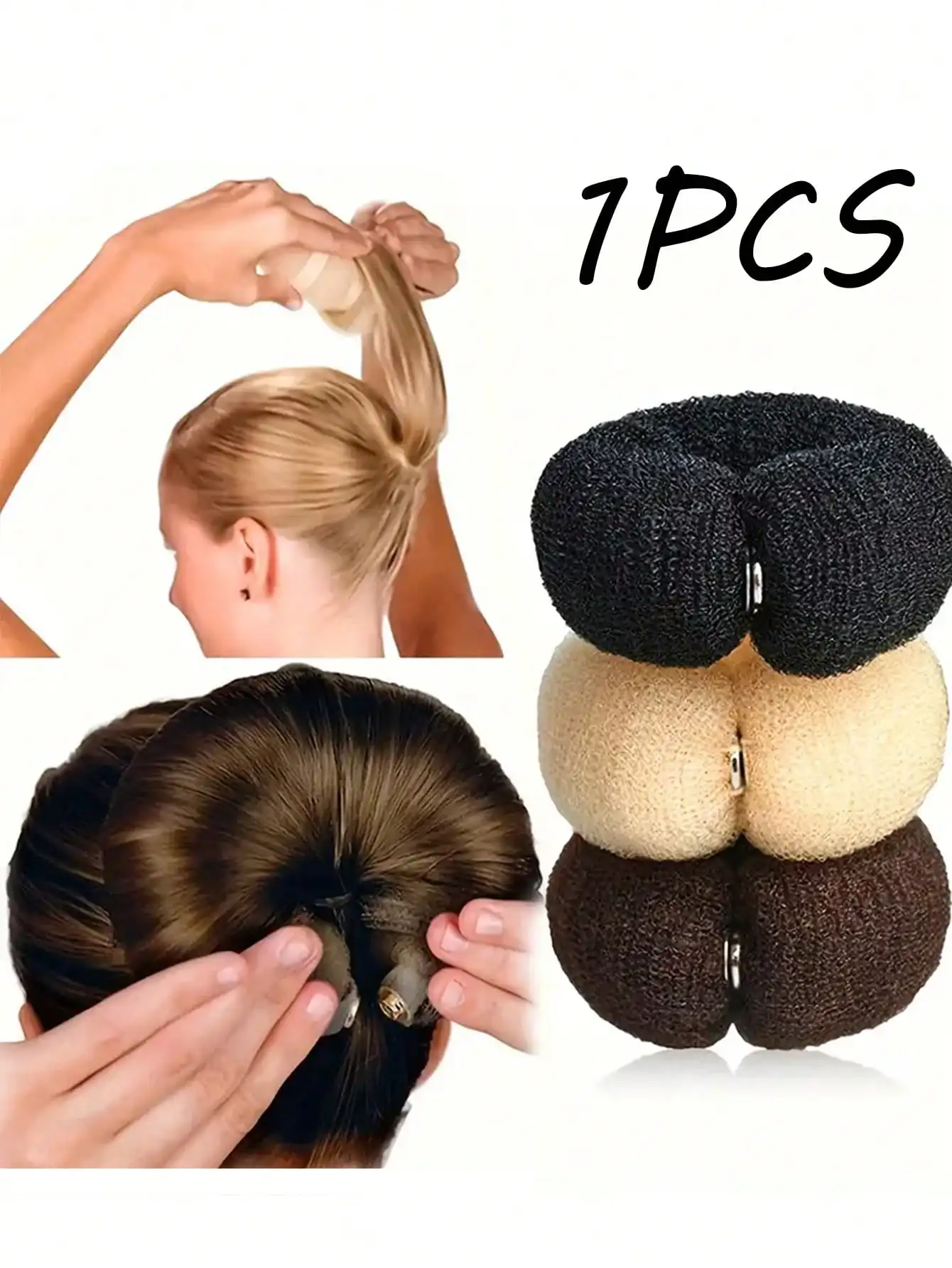 

1 шт. Набор инструментов для укладки волос своими руками для девочек/подростков, невидимые объемные резинки для волос, подходят для повседневного использования