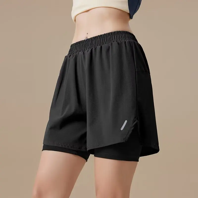 Sports shorts, women's five quarter pants, 2026 summer new design, sports and leisure, cool feeling, thin design, quick drying,