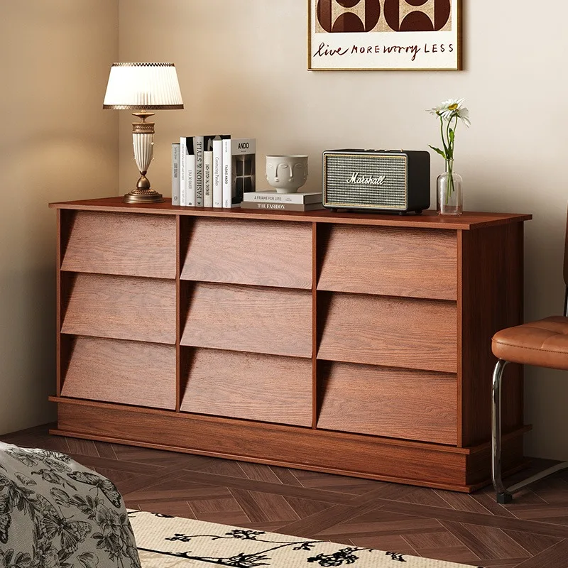 

cabinet retro bedroom cabinet drawer antique household multi-layer porch nine bucket solid wood cabinet