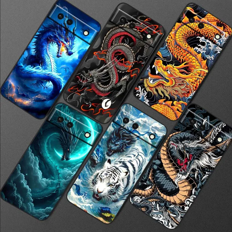 

Anime Dragon Cool For Google Pixel 10 9a 9 8A 8 7 7A 6 6A Pro XL 2024 5G Black Soft TPU Silicone Cover