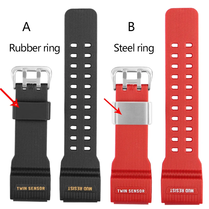 Silicone Rubber Watch Band For Casio G-SHOCK Little/Small Mud King GG-1000 GWG-100 GSG-100 Waterproof Sports Strap Bracelet