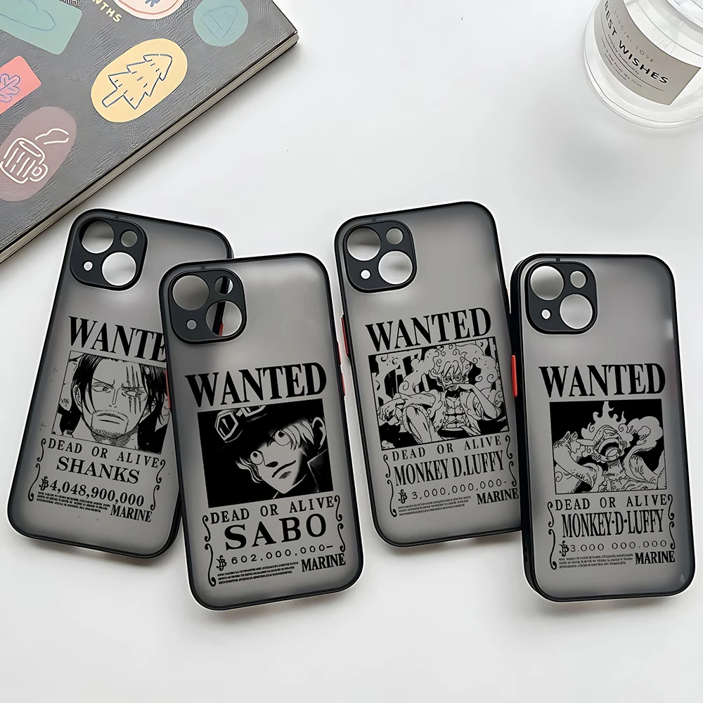 Cute Phone Case For Samsung S25 S24 S23 S22 S21 S20 S10 FE Note20 Note10 Plus Ultra Lite 5G Matte Anime Ones Pieces Luffys Cover