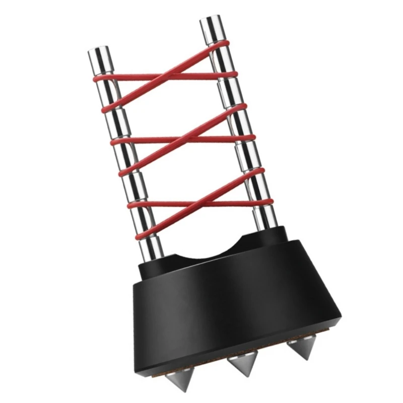 Cable Support Holder Base with Designing Vibration Absorbing for Equipment and Power Lines Silver/Black