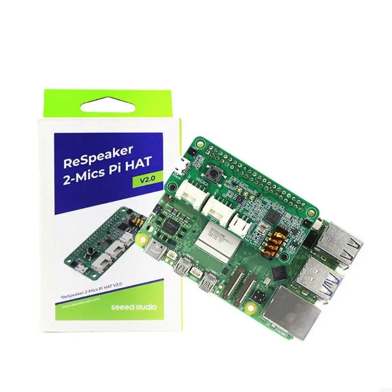 Speech Command Add On Board with Two Channel Input, 40 Pin Connection and Light for Builder Voice Project Tasks H8WD
