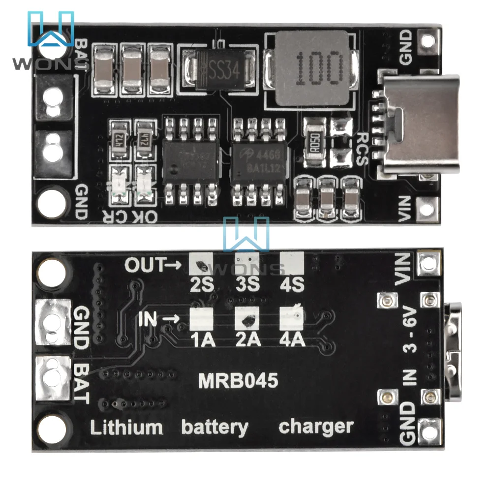 Multi-Cell 2S 3S 4S Type-C To 8.4V 12.6V 16.8V Step-Up Boost LiPo Polymer Li-Ion Charger 7.4V 11.1V 14.8V 18650 Lithium Battery image 4