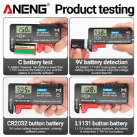 ANENG Tester Capacity Checkered load analyzer Display Check Lithium Battery AAA AA Test Button Cell Universal Battery 168 PRO