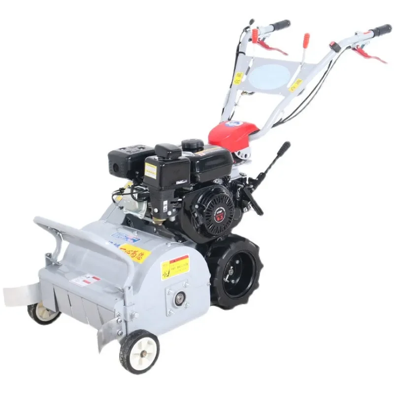 Self-propelled lawn mower, small household lawn shredder, hand push exit lawn mower