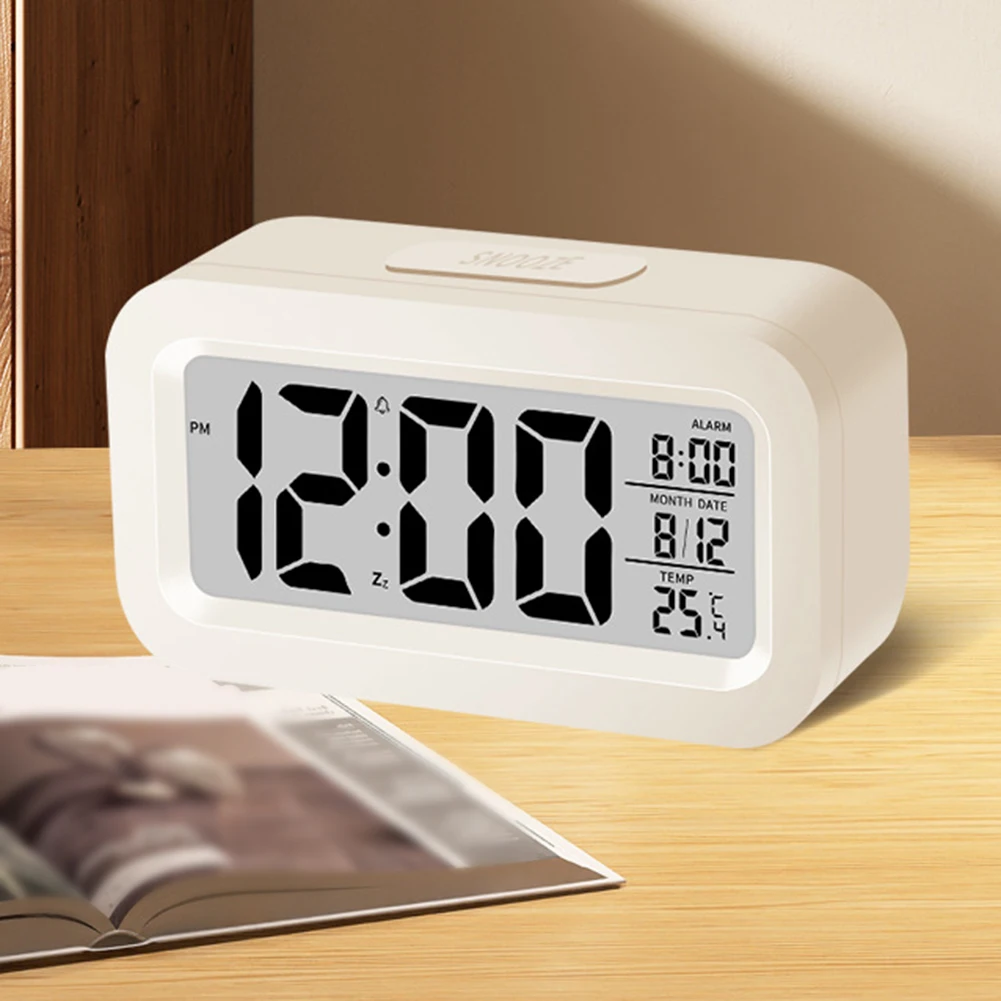 Electronics Digital Alarm Clock Temperature Electronic LED Clock Backlit Doze Silent Calendar Desktop Alarm Clocks Office Decor