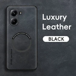 Magnetic Retro Leather Soft Case For Xiaomi Poco X7 Pro PocoX7 Pro 5G Wireless Charging Phone Case Cover