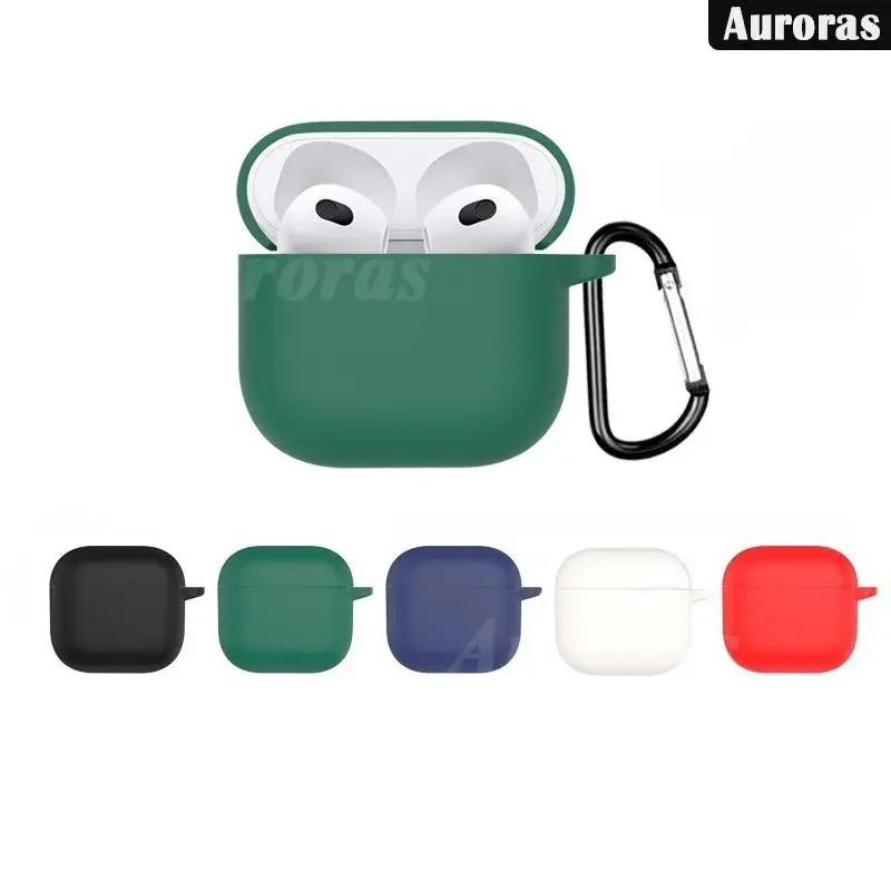 Auroras For AirPods 4 Case Silicone Solid Color Shockproof Earphone Accessories Protector For AirPods 4 ANC anc4 AirPods Cover